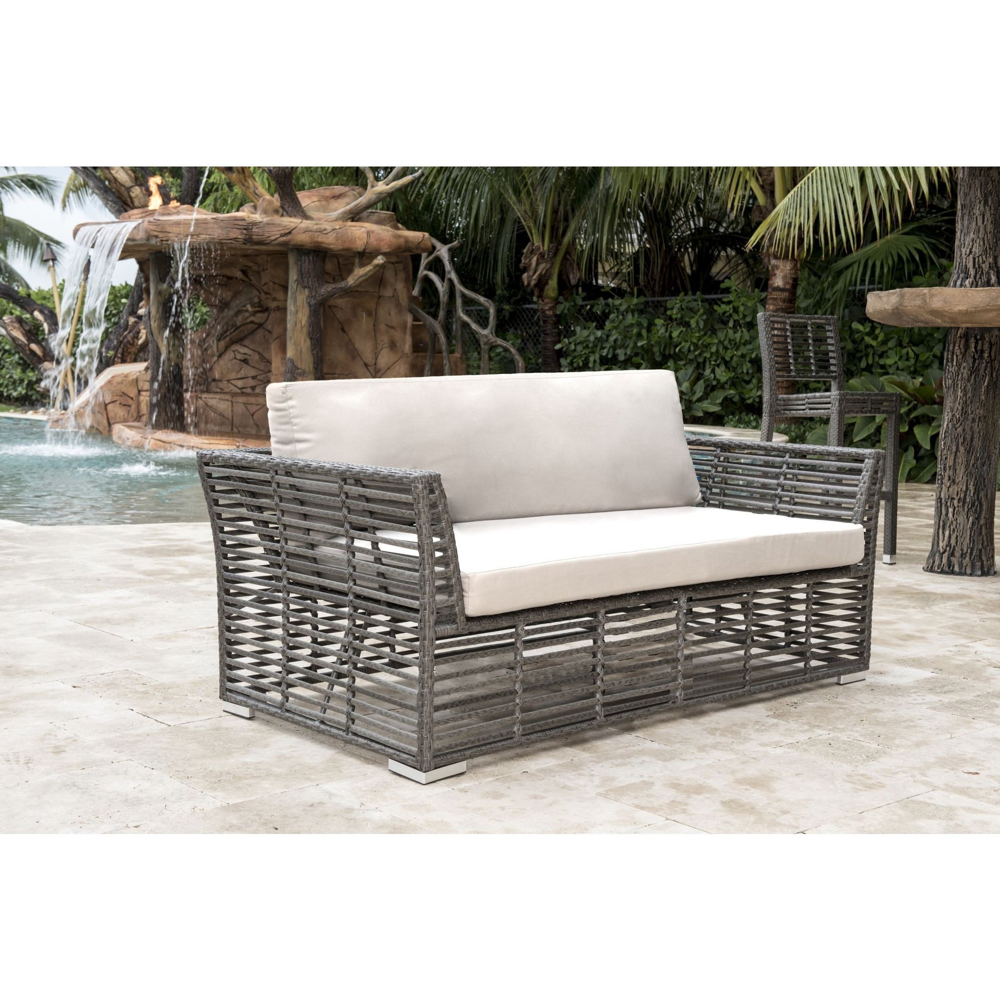 Panama Jack Graphite Loveseat  PJO-1601-GRY-LS - BetterPatio.com