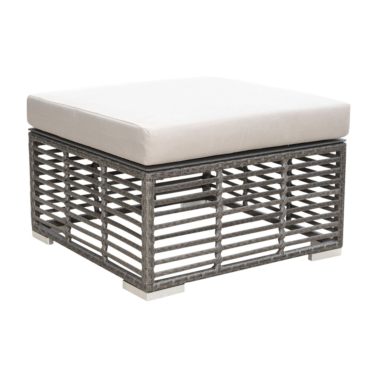 Panama Jack Graphite Square Ottoman PJO-1601-GRY-OT-CUSH - BetterPatio.com