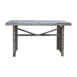 Panama Jack Graphite Rectangular High Coffee Table W/Frost Glass