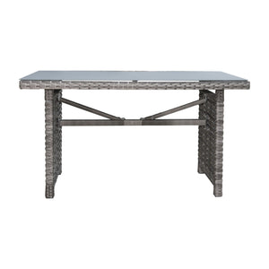 Panama Jack Graphite Rectangular High Coffee Table W/Frost Glass PJO-1601-GRY-RC - BetterPatio.com