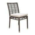 Panama Jack Graphite Stackable Side Chair with Cushion