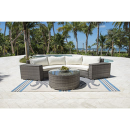 Panama Jack Bridgehampton 5 Piece Sectional Set PJO-1701-GRY-5SEC-CUSH