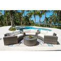Panama Jack Bridgehampton 8 Piece Sectional Set PJO-1701-GRY-8SEC-CUSH