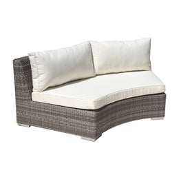 Panama Jack Bridgehampton Curved Loveseat w/cushion PJO-1701-GRY-LS
