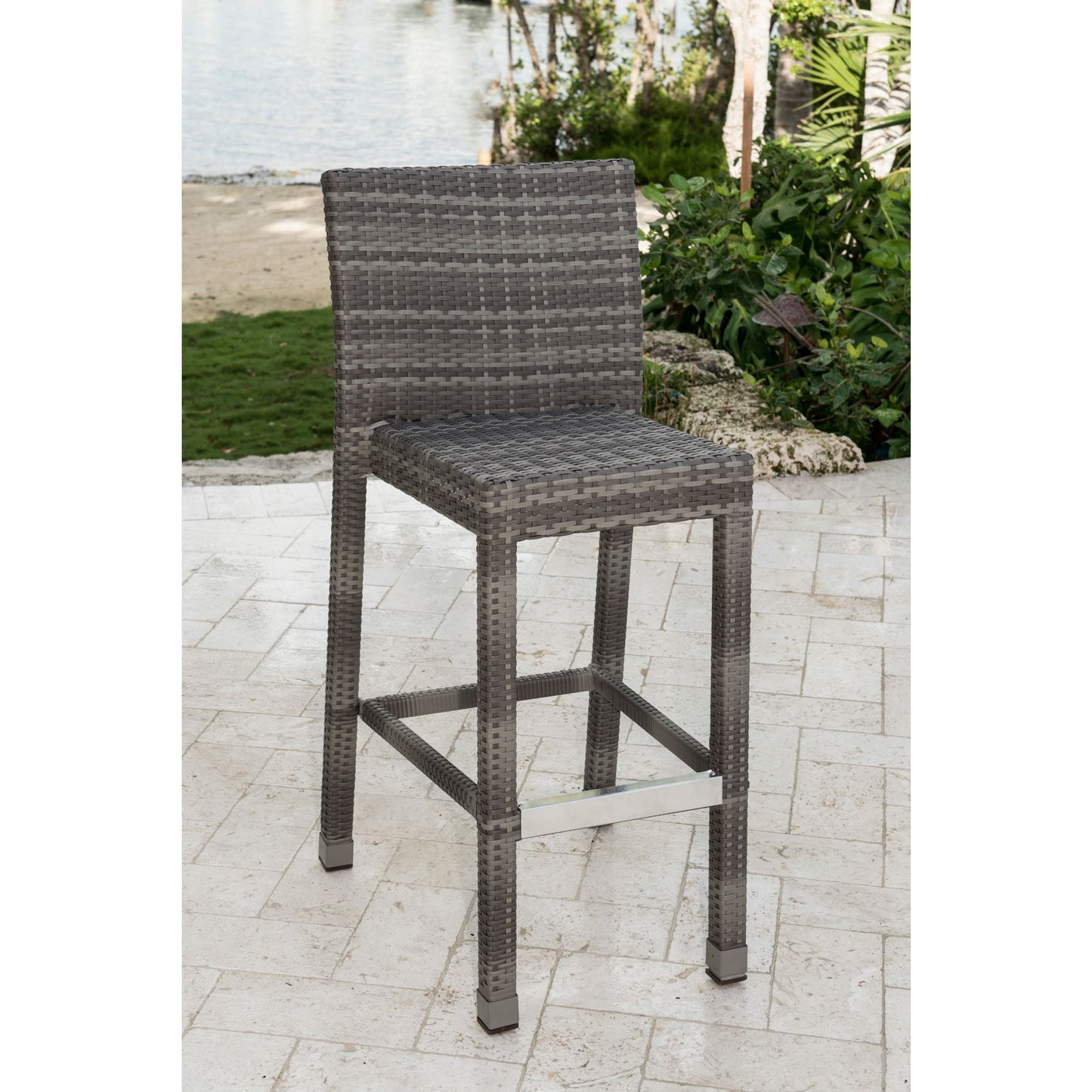 Panama Jack Bridgehampton Barstool PJO-1701-GRY-B - BetterPatio.com