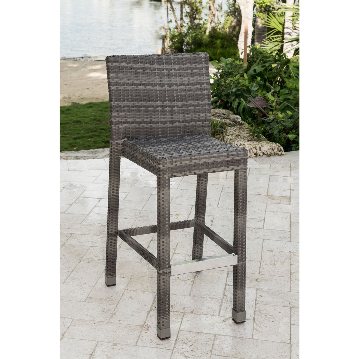 Panama Jack Bridgehampton Barstool PJO-1701-GRY-B - BetterPatio.com