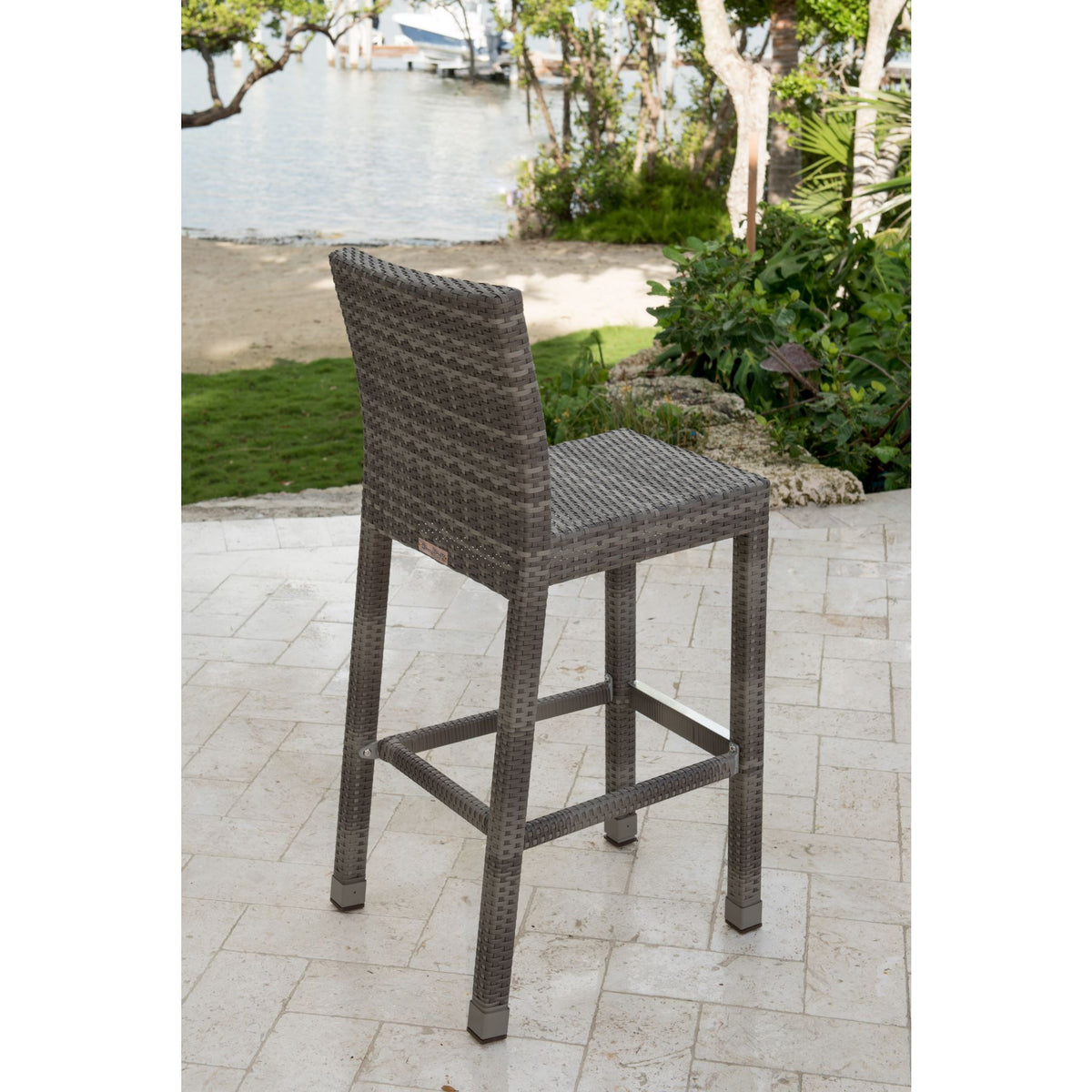 Panama Jack Bridgehampton Barstool PJO-1701-GRY-B - BetterPatio.com