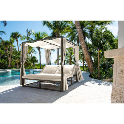 Panama Jack Bridgehampton Daybed w/cushion and curtains PJO-1701-GRY-DB - BetterPatio.com
