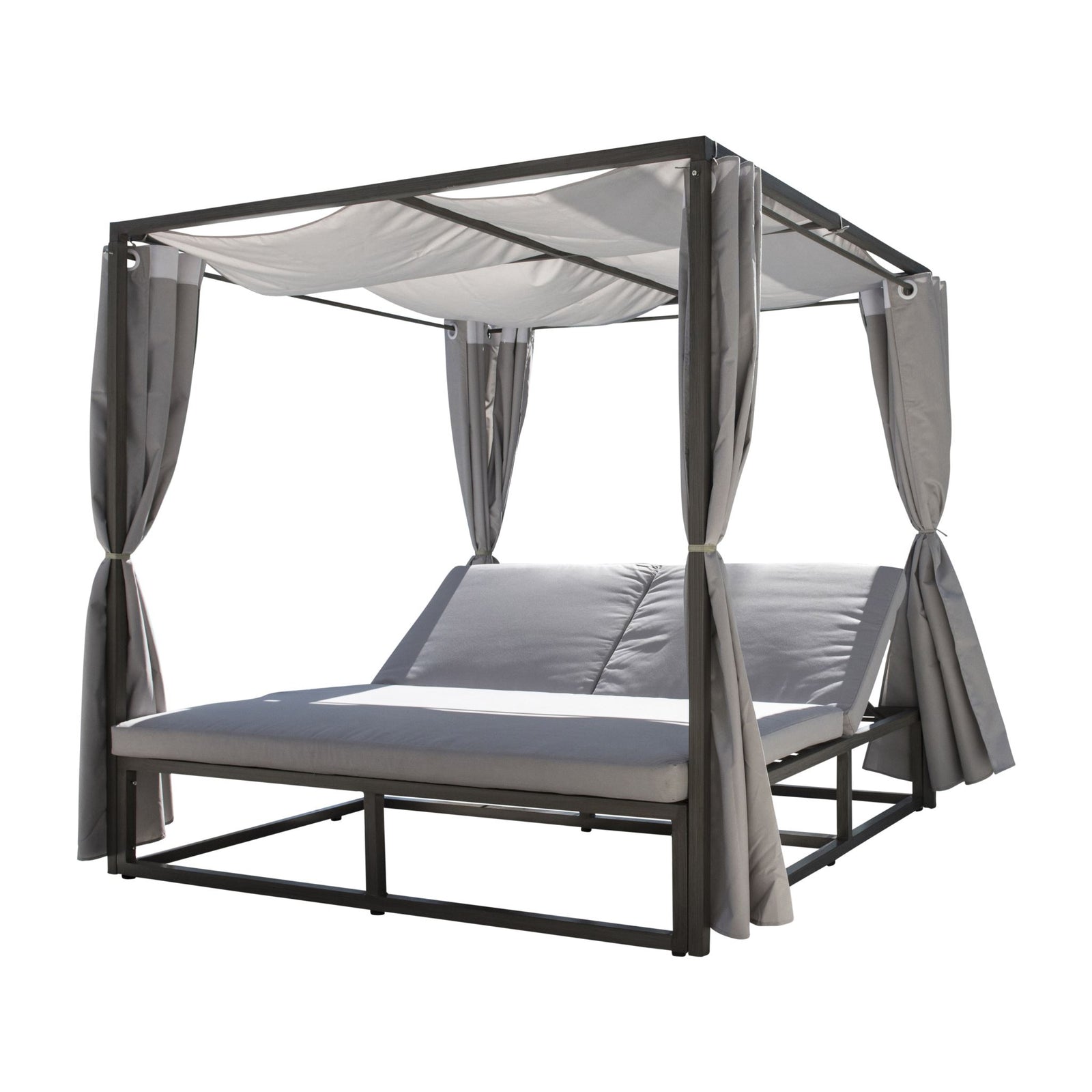 Panama Jack Bridgehampton Daybed w/cushion and curtains PJO-1701-GRY-DB - BetterPatio.com