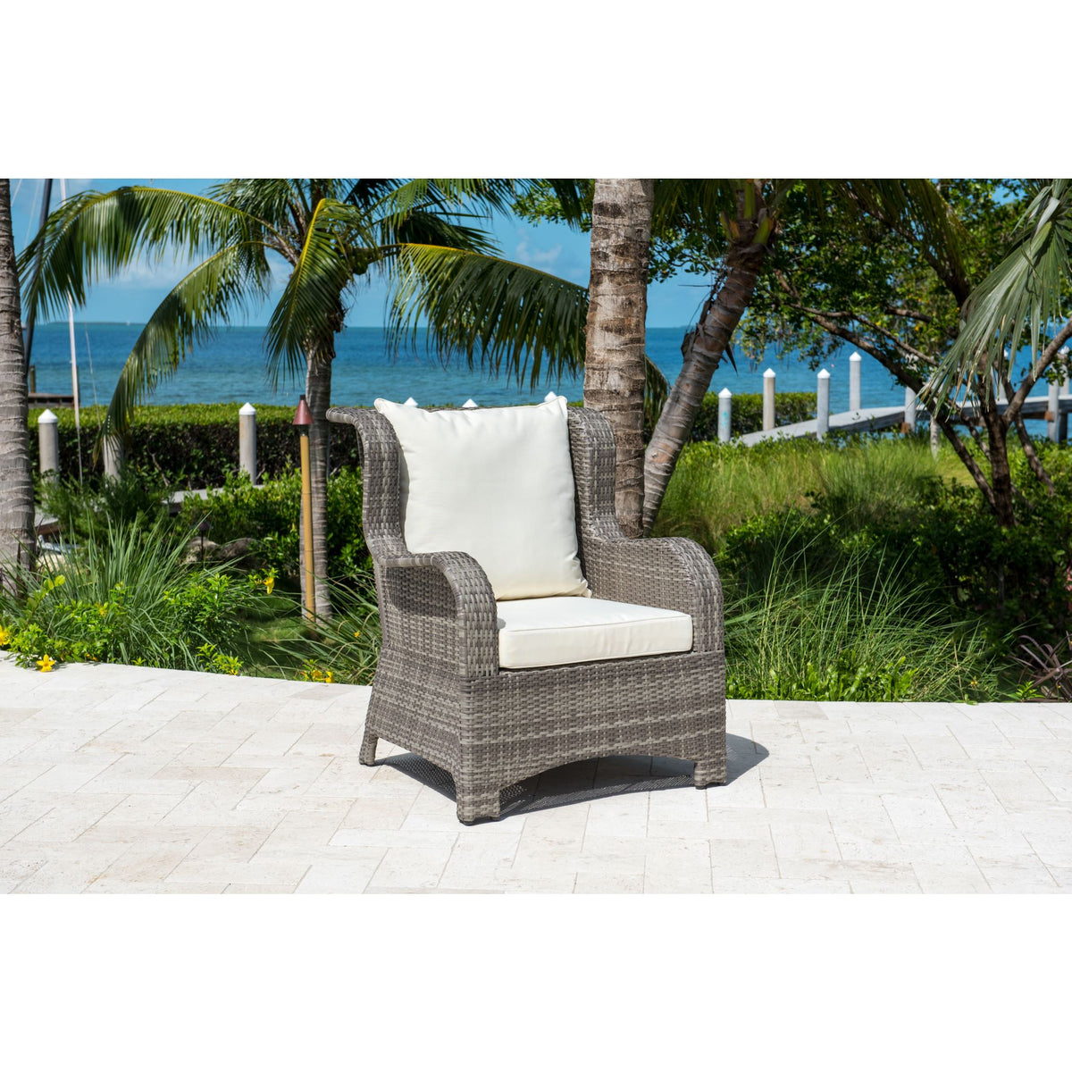 Panama Jack Bridgehampton Occasional Chair w/cushion PJO-1701-GRY-OC - BetterPatio.com
