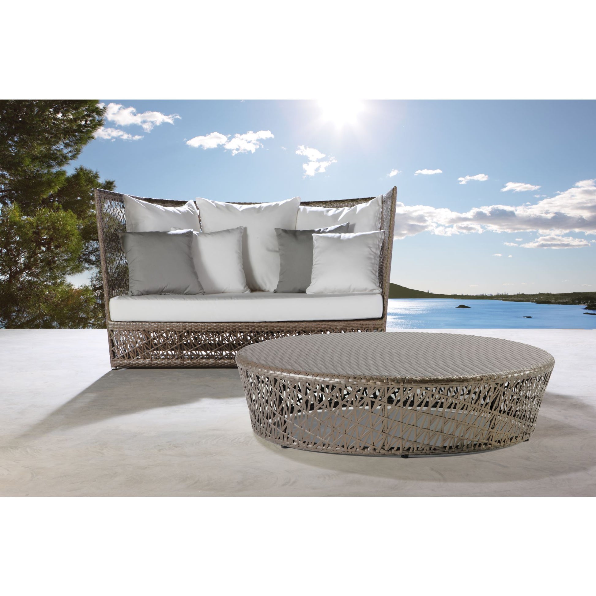 Panama Jack Maldives 4 Piece Seating Set w/cushions PJO-1801-GRY-4PS - BetterPatio.com