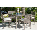 Panama Jack Maldives 5 Piece Dining Set with Armchairs PJO-1801-GRY-5DA