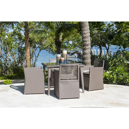 Panama Jack Maldives 5 Piece Dining Set with Armchairs PJO-1801-GRY-5DS - BetterPatio.com