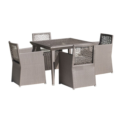 Panama Jack Maldives 5 Piece Dining Set with Armchairs PJO-1801-GRY-5DS - BetterPatio.com
