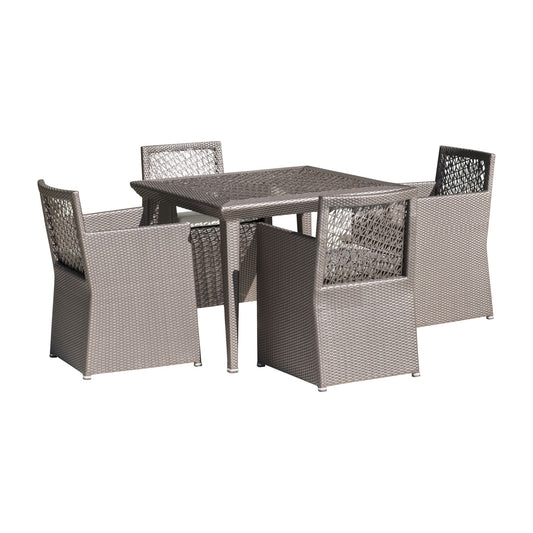 Panama Jack Maldives 5 Piece Dining Set with Armchairs PJO-1801-GRY-5DS - BetterPatio.com