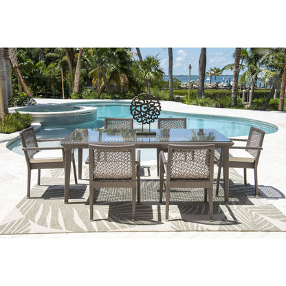 Panama Jack Maldives 7 Piece Dining Set with Armchairs PJO-1801-GRY-7DA - BetterPatio.com