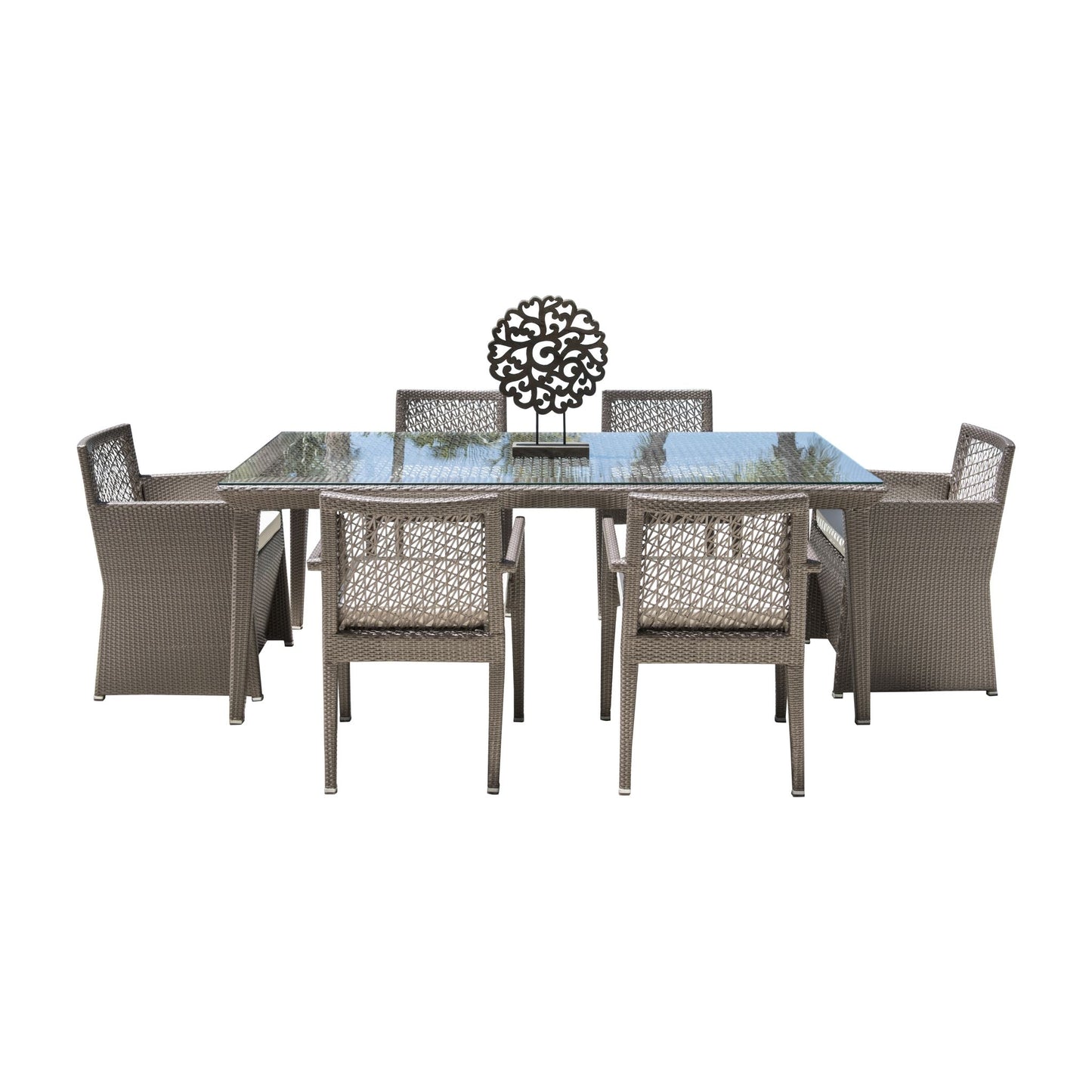 Panama Jack Maldives 7 Piece Dining Set with Armchairs PJO-1801-GRY-7DS - BetterPatio.com