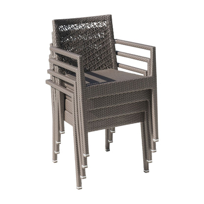 Panama Jack Maldives Stackable Armchair PJO-1801-GRY-AC - BetterPatio.com