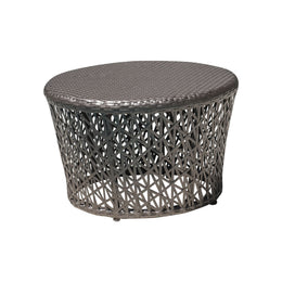 Panama Jack Maldives Round End Table PJO-1801-GRY-ET-GLASS