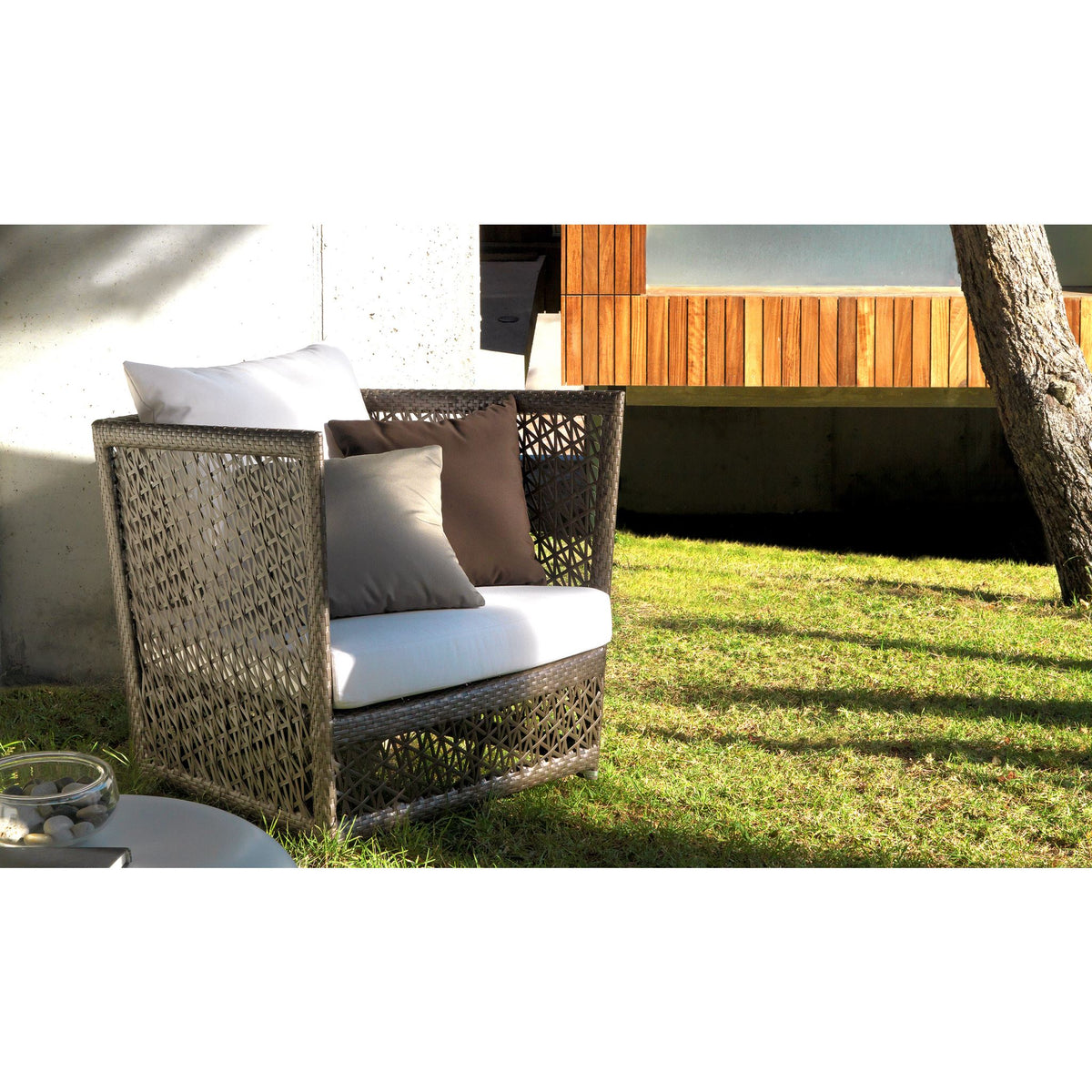 Panama Jack Maldives Lounge Chair w/cushion PJO-1801-GRY-LC - BetterPatio.com