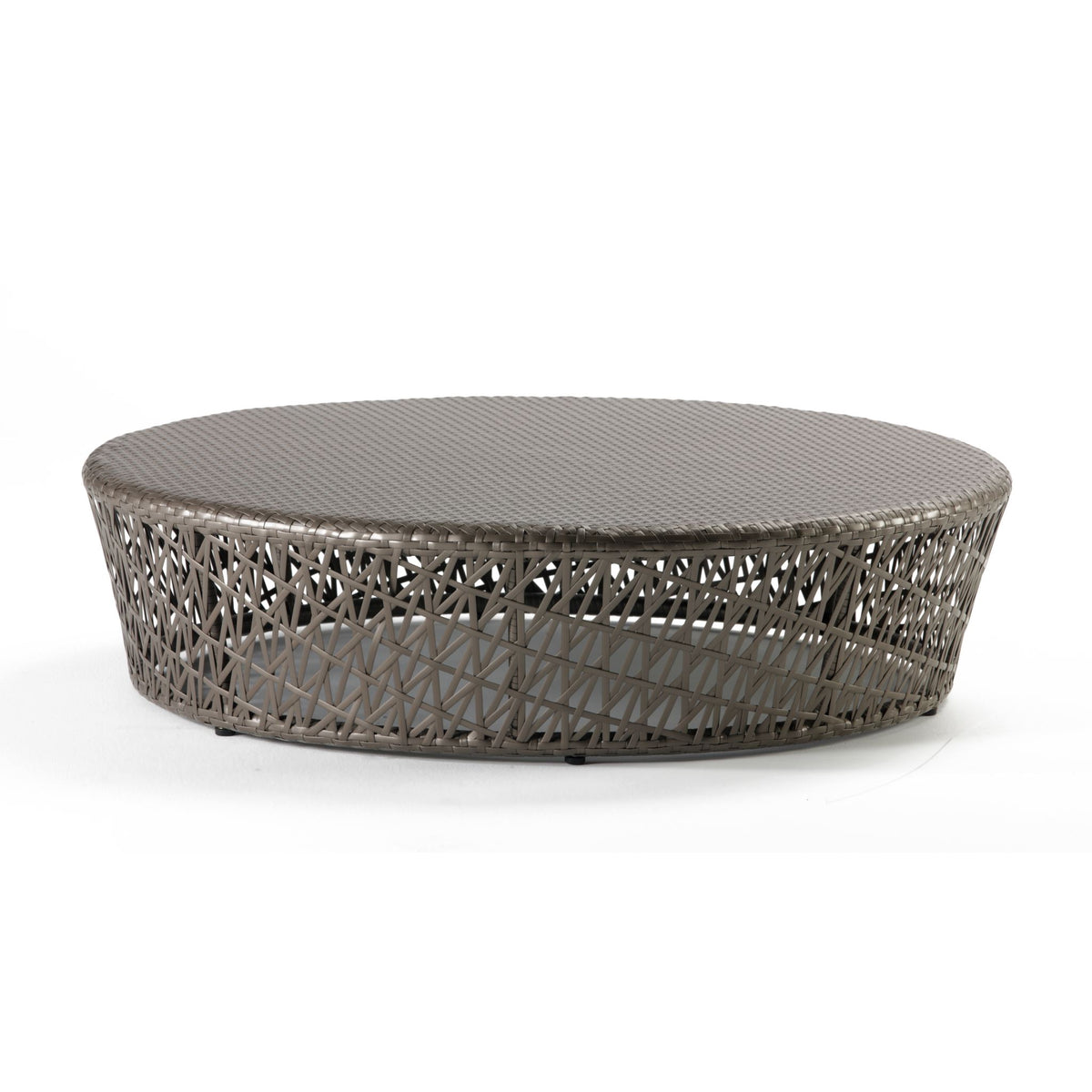 Panama Jack Maldives Round Coffee Table   PJO-1801-GRY-RC-GLASS - BetterPatio.com