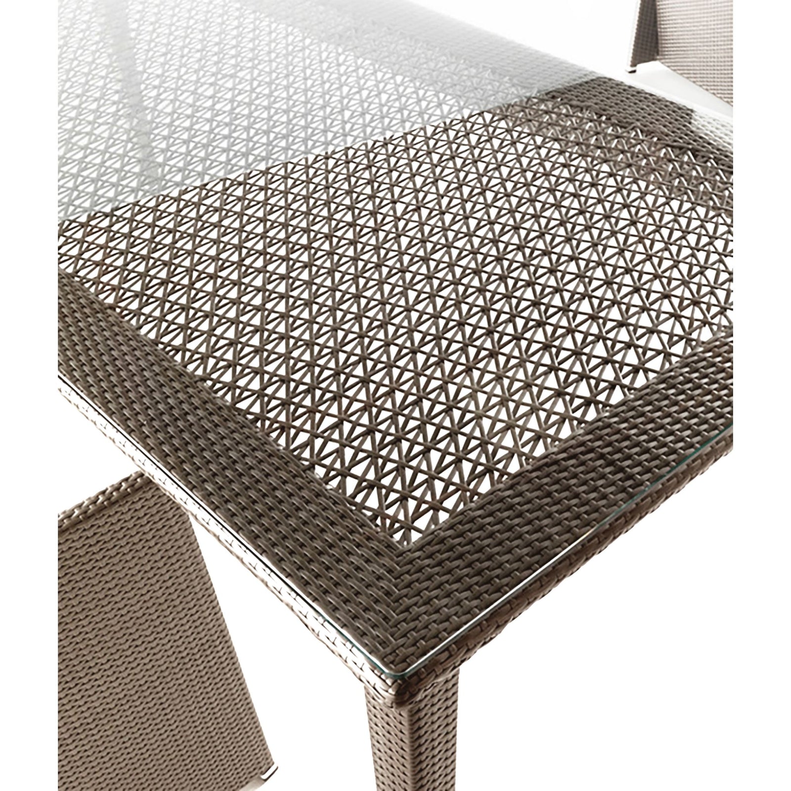 Panama Jack Maldives Dining Table Rectangular w/glass PJO-1801-GRY-RT-GLASS - BetterPatio.com
