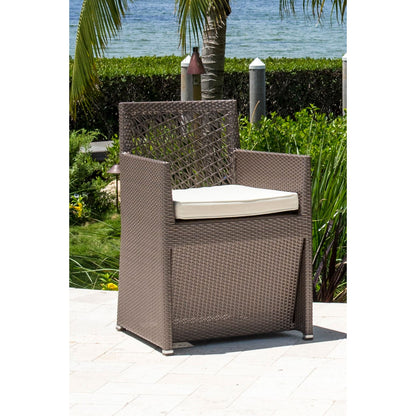 Panama Jack Maldives Woven Dining Chair PJO-1801-GRY-SC - BetterPatio.com