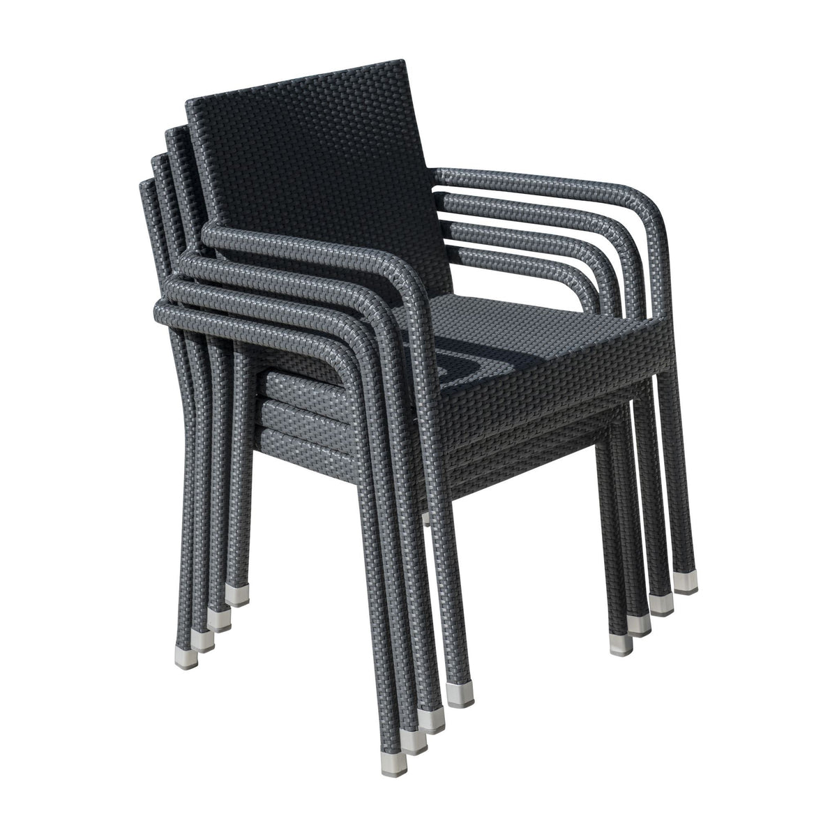 Panama Jack Onyx Stackable Armchair PJO-1901-BLK-AC - BetterPatio.com