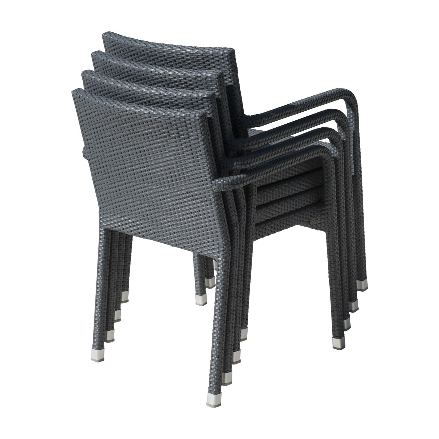 Panama Jack Onyx Stackable Armchair PJO-1901-BLK-AC - BetterPatio.com