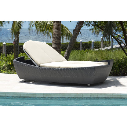 Panama Jack Onyx Double Folding Chaise Lounger w/cushion PJO-1901-BLK-DL-CUSH - BetterPatio.com