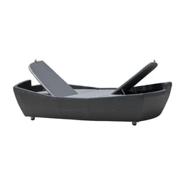 Panama Jack Onyx Double Folding Chaise Lounger PJO-1901-BLK-DL