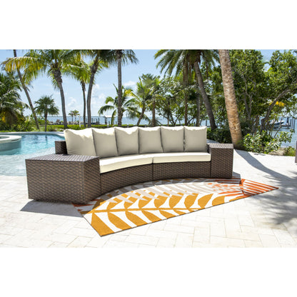 Panama Jack Big Sur 4 PC Sectional Set w/cushions PJO-2101-BRN-4SEC - BetterPatio.com