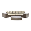 Panama Jack Big Sur 5 Piece Sectional Set w/cushions PJO-2101-BRN-5SEC-GLASS
