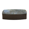 Panama Jack Big Sur Oval Coffee Table w/glass PJO-2101-BRN-CT-GLASS