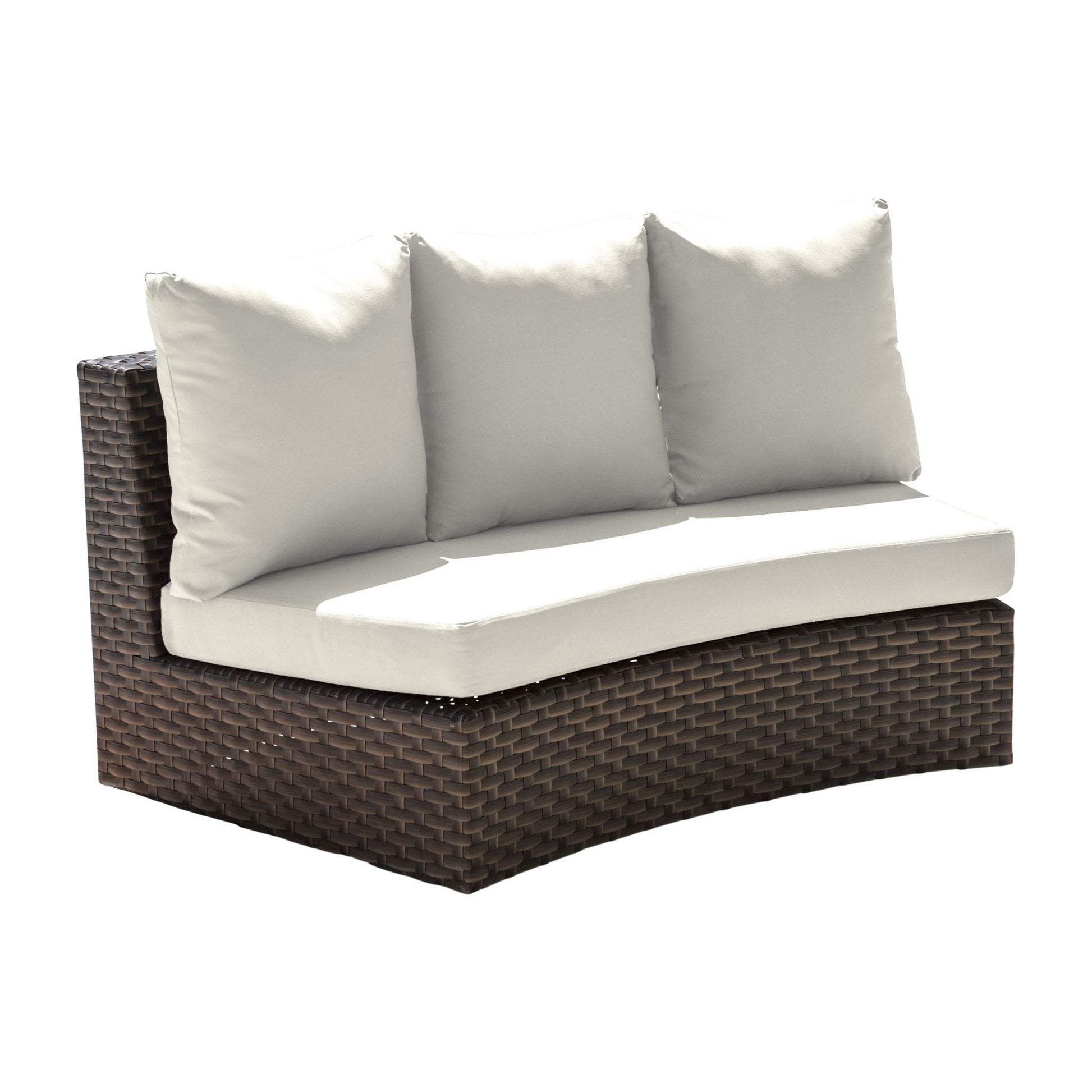 Panama Jack Big Sur Curved Loveseat w/cushion PJO-2101-BRN-LS - BetterPatio.com
