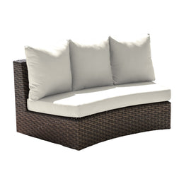 Panama Jack Big Sur Curved Loveseat w/cushion PJO-2101-BRN-LS