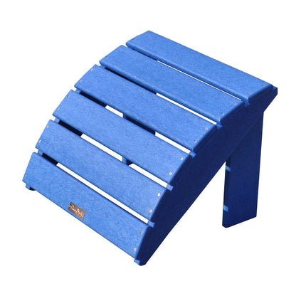 Panama Jack Blue Outdoor Adirondack Chair and Ottoman Set PJO-4001-BLU-2PC - BetterPatio.com