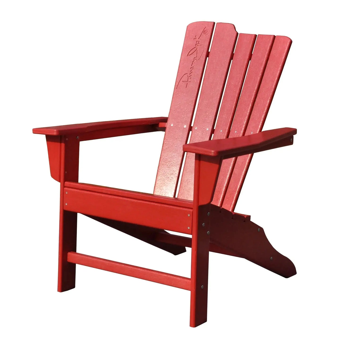 Panama Jack Red Outdoor Adirondack Chair and Ottoman Set PJO-4001-RED-2PC - BetterPatio.com