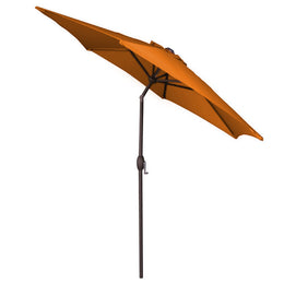 Panama Jack Orange 9 ft Aluminum Patio Tilt Umbrella W/Crank