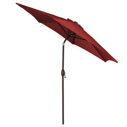 Panama Jack Red 9 ft Aluminum Patio Tilt Umbrella W/Crank