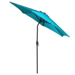 Panama Jack Teal 9 ft Aluminum Patio Tilt Umbrella W/Crank