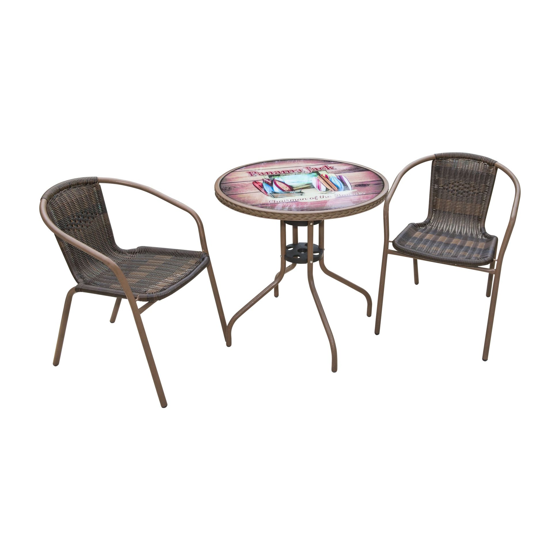 Panama Jack Café 3 Pc Bistro Set Chairman of The Boards PJO-9001-ESP-3CB - BetterPatio.com