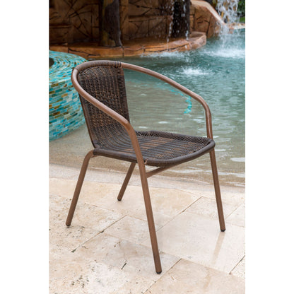 Panama Jack Set of 4 Café Stackable Armchair PJO-9001-ESP-ACSET4 - BetterPatio.com
