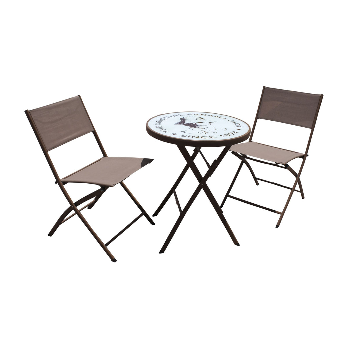 Panama Jack Café 3 PC Bistro Set Folding Sling PJO-9001-ESP-3PC - BetterPatio.com