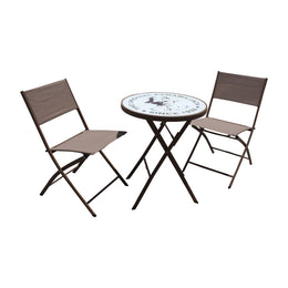 Panama Jack Café 3 PC Bistro Set Folding Sling PJO-9001-ESP-3PC