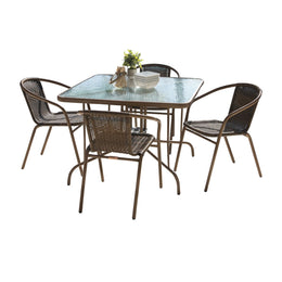 Panama Jack Cafe 5 PC Woven Dining Set