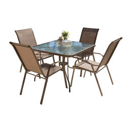 Panama Jack Cafe 5 PC High back Sling Dining Set