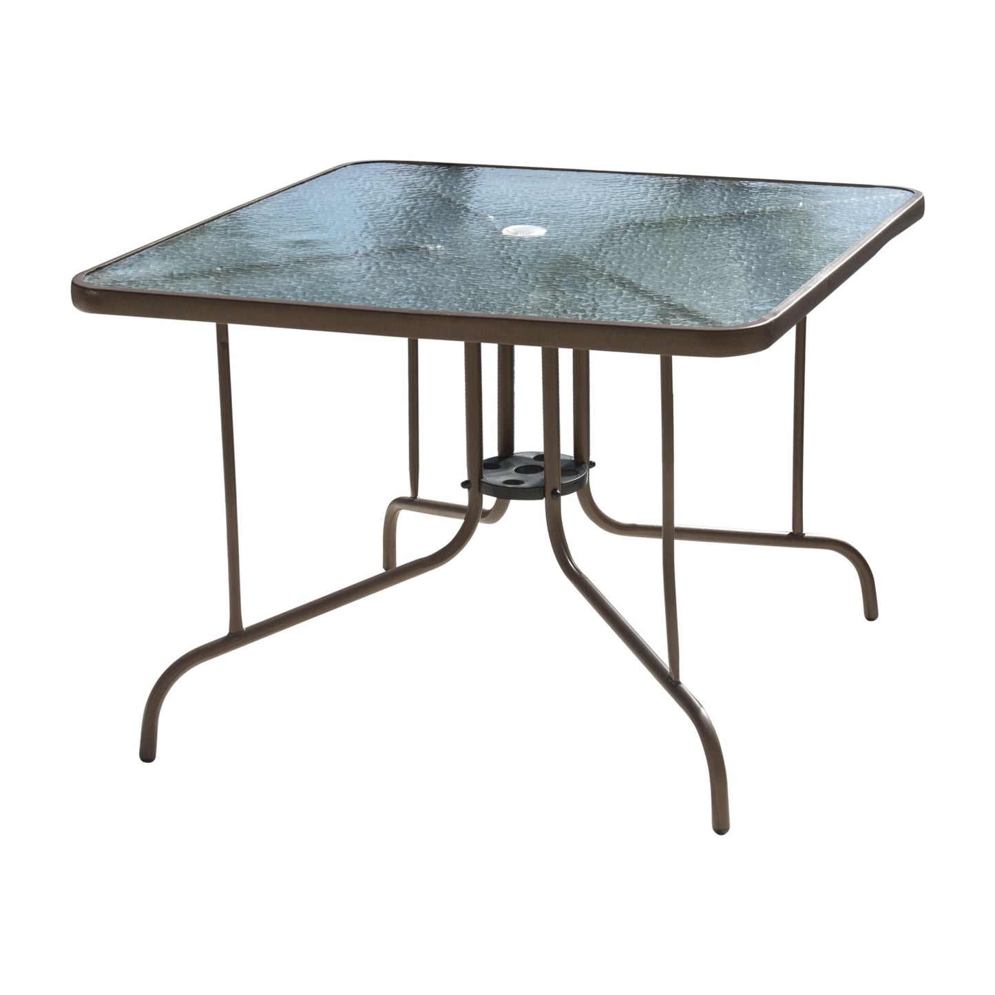 Panama Jack Cafe Square Dining Table with glass PJO-9001-ESP-SQ - BetterPatio.com
