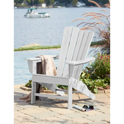 Panama Jack White Outdoor Adirondack Chair PJO-4001-WHT-AD - BetterPatio.com