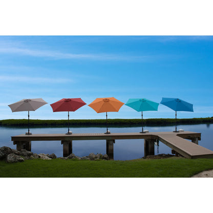 Panama Jack Blue 9 Ft Aluminum Patio Umbrella W/Crank PJO-6001-BLUE - BetterPatio.com
